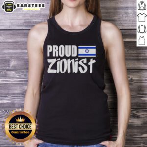 Premium Proud Zionist Israel Flag Tank Top featuring a vibrant Israeli flag design perfect for expressing patriotism.