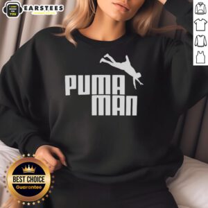 Premium Puma Man logo parody sweatshirt in a stylish design, perfect for casual wear and fashion-forward outfits.