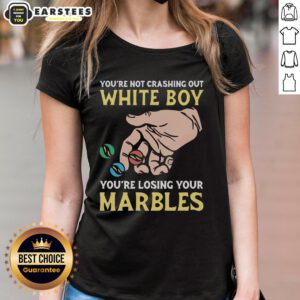 Premium 'Youre Not Crashing Out, Youre Losing Your Marbles' ladies tee in stylish design, perfect for casual wear.
