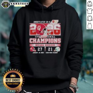 Top Indiana Beat Miami 27-21 CFP National Champions Hoodie showcasing team pride and championship spirit.