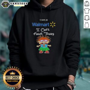 Awesome Chuckie Finster hoodie featuring 'I Work at Walmart, I Cant Adult Today' design for fun casual wear.