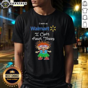 Awesome Chuckie Finster 'I Work At Walmart I Can't Adult Today' T-Shirt featuring colorful cartoon design for fun casual wear.