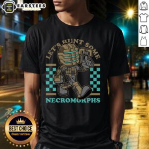 Awesome Dead Space Isaac game mascot t-shirt featuring a space engineer ready to hunt necromorphs in style.
