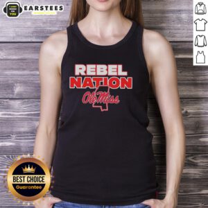 Alt Text: Stylish Awesome Ole Miss Rebel Nations tank top featuring a Mississippi outline, perfect for fans and summer wear.