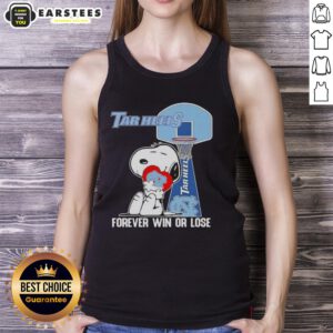 Awesome Peanuts Snoopy Forever Win or Lose North Carolina Tar Heels basketball tank top, perfect for fans.