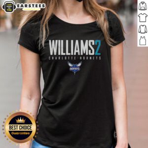 Funny Grant Williams Charlotte Hornets Elite Ladies Tee featuring vibrant graphics and a stylish design for fans.