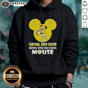 Alternative view of Funny Mickey Sarcoma Bone Cancer Messed With The Wrong Mouse T-Shirt