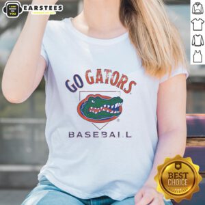 Good Florida Gators baseball ladies tee featuring vibrant team colors and logo, perfect for fans supporting Go Gators.