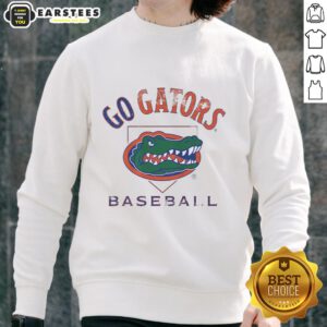 Good Florida Gators baseball sweatshirt featuring 'Go Gators' text, perfect for fans supporting their team in style.