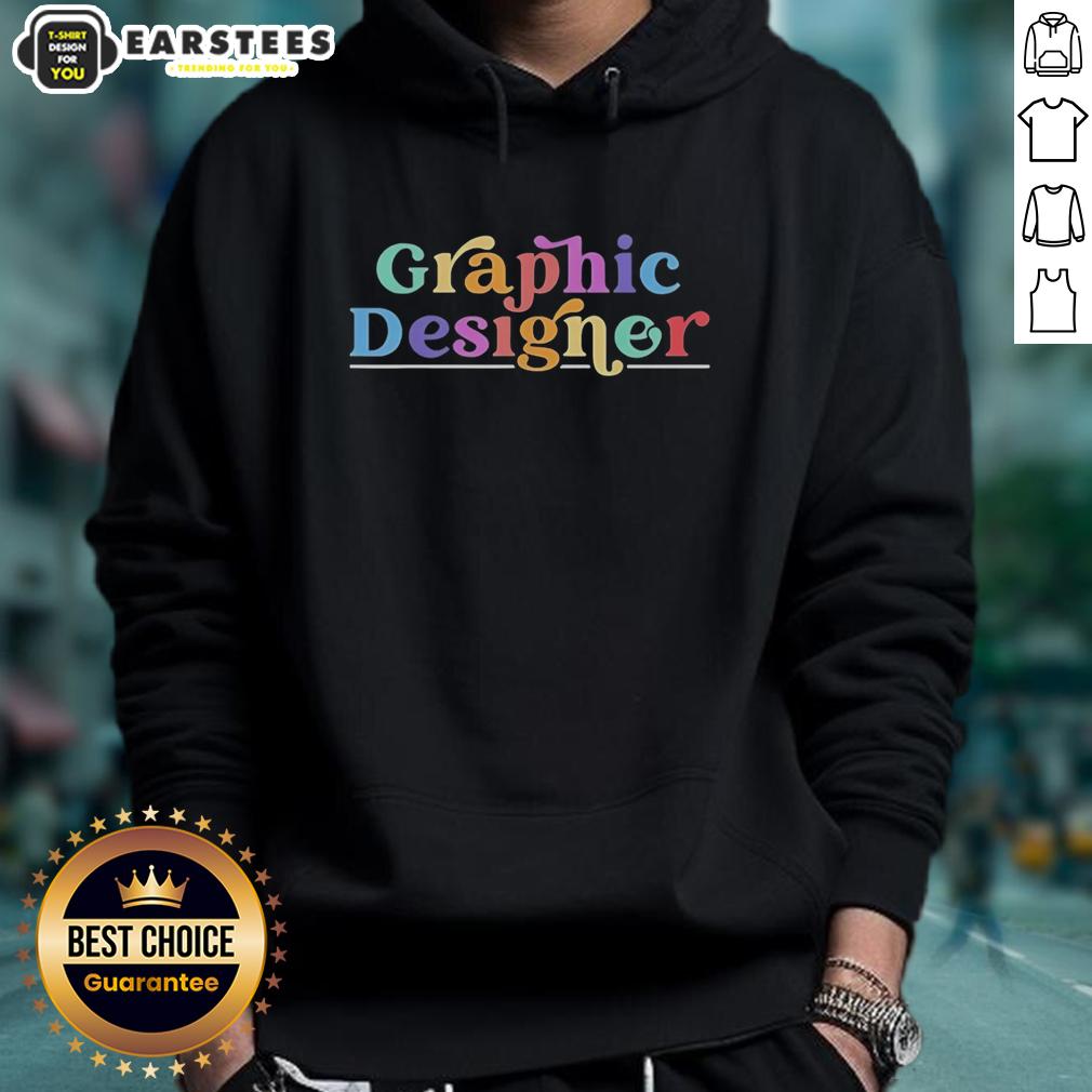Stylish hoodie featuring graphic design elements, perfect for graphic designing job professionals and creative enthusiasts.