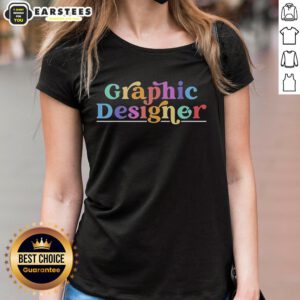 Stylish ladies tee featuring a graphic design job theme, perfect for women in creative professions.