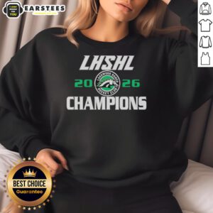 Good LHSHL Lakewood Ranch Champions 2026 logo sweatshirt featuring vibrant colors and a stylish design.