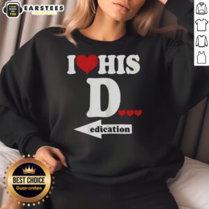 Alt Text: Phil Lester wearing a I Love His Dedication sweatshirt, showcasing his unique style and passion for creativity.