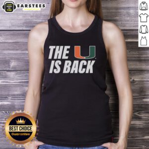 Hot Miami Hurricanes NCAA 'The U Is Back' tank top featuring bold team colors and logo for passionate fans.
