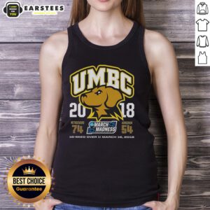 Hot UMBC Retrievers beat Virginia Cavaliers NCAA Division I 2018 tank top featuring vibrant team colors and logo.