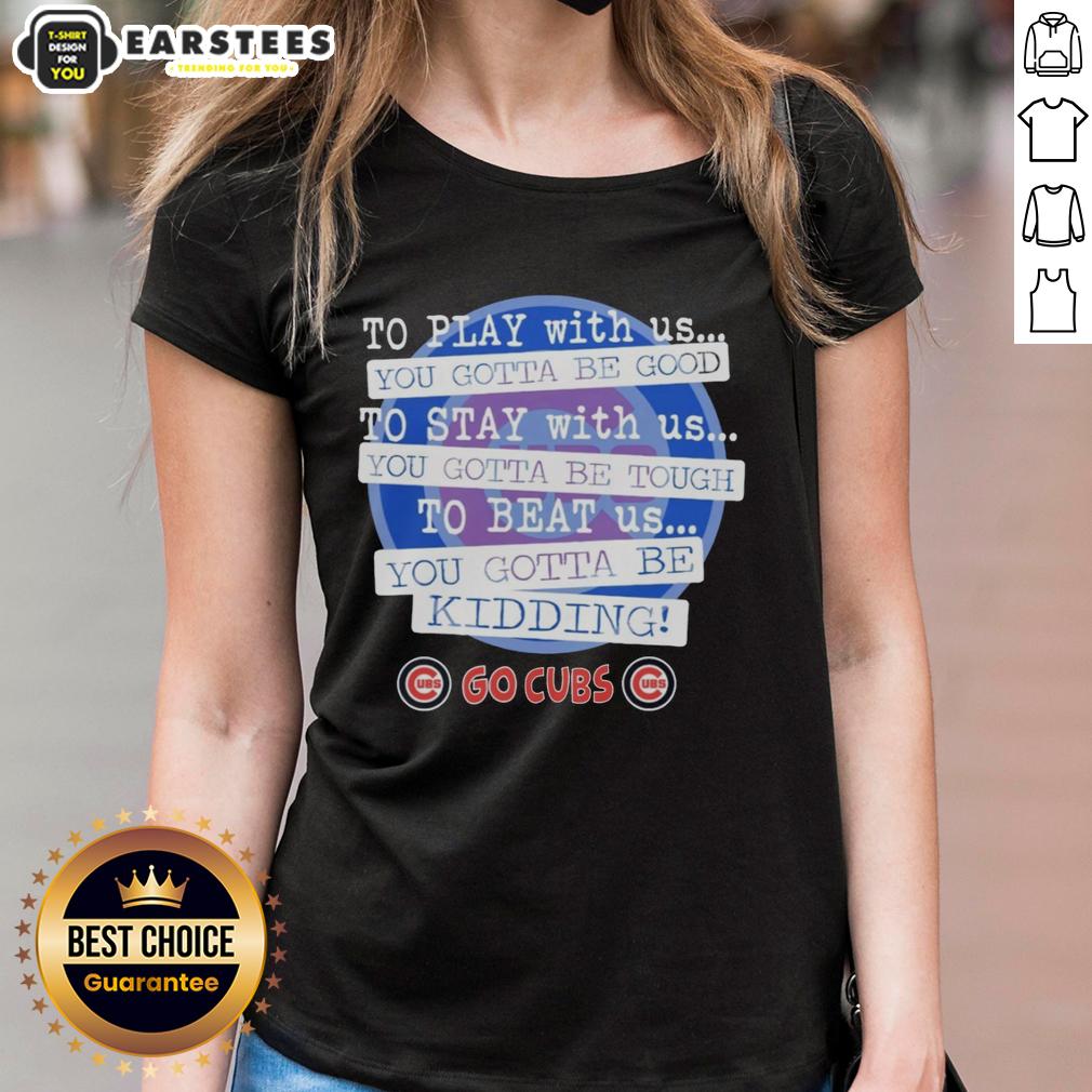 Chicago Cubs ladies tee featuring 'Nice Go' slogan, perfect for fans who want to show team spirit in style.