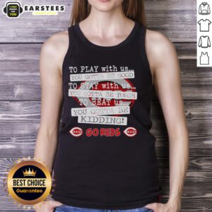 Stylish tank top featuring 'Nice Go Cincinnati Reds' design, perfect for baseball fans and summer outings.