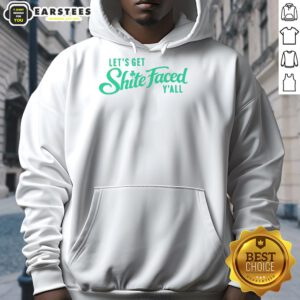 St. Patrick's Day hoodie featuring 'Nice, Let's Get Shite-Faced Y'all' design, perfect for festive celebrations.