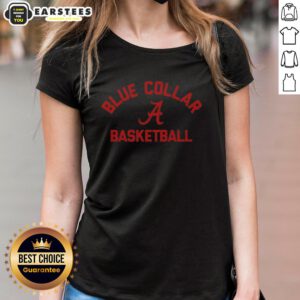 Awesome Alabama Crimson Tide blue collar basketball ladies tee featuring team colors and logo, perfect for fans.