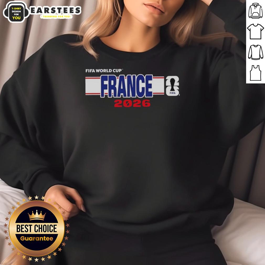 Awesome France FIFA 2026 World Cup sweatshirt featuring vibrant colors and stylish design for passionate soccer fans.