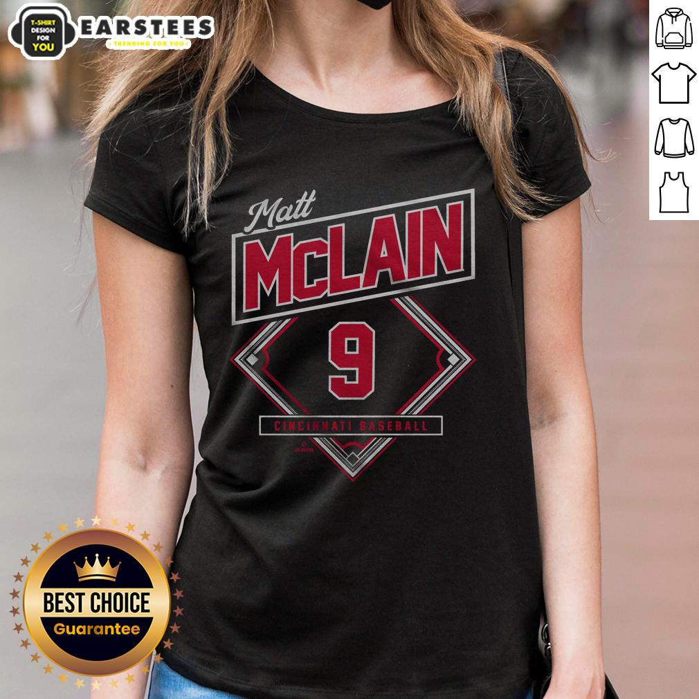 Alt Text: Awesome Matt McLain Classic Diamond Ladies Tee featuring a stylish design and comfortable fit for everyday wear.
