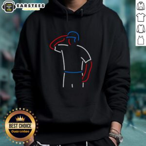 Awesome Neon Baseball Salute Hoodie featuring vibrant neon colors and a stylish baseball-themed design.