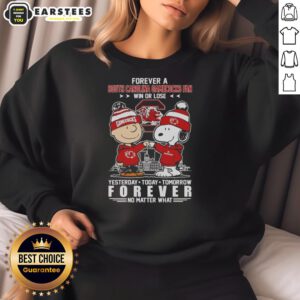 South Carolina Gamecocks sweatshirt featuring Snoopy and Charlie Brown, perfect for fans win or lose.
