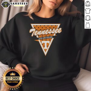 Alt Text: Awesome Tennessee Volunteers women's basketball sweatshirt featuring a palm tree pattern inside a triangle logo.