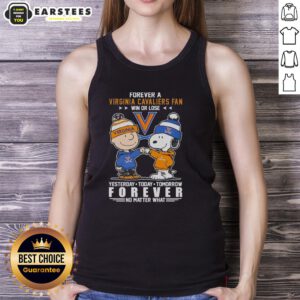 Awesome Virginia Cavaliers Snoopy and Charlie Brown tank top for fans, celebrating team spirit win or lose.