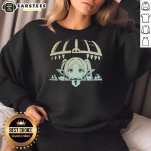 Alt Text: Cute Freiren Beyond Journey's End anime sweatshirt featuring colorful graphics and a cozy design for fans.