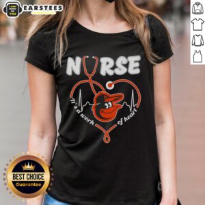 Good Baltimore Orioles MLB nurse tee with stethoscope design, perfect for healthcare fans and baseball enthusiasts.