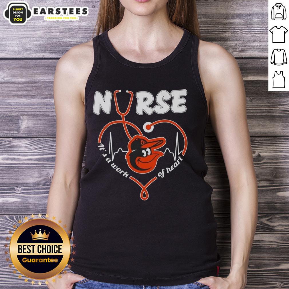 Good Baltimore Orioles MLB nurse tank top featuring a stethoscope design, perfect for baseball-loving healthcare professionals.