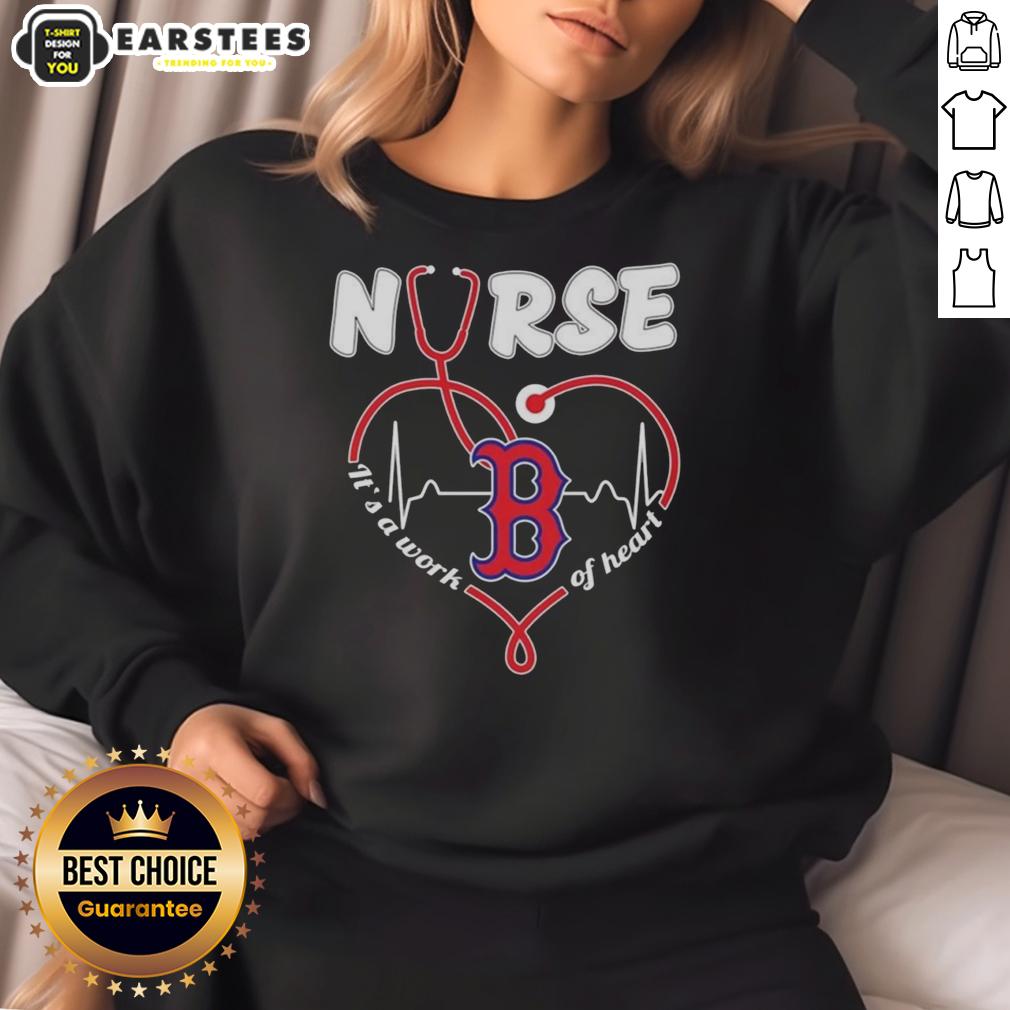 Boston Red Sox MLB sweatshirt featuring a stethoscope design, perfect for nurses and fans, showcasing love for the game.