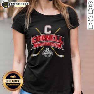 Good Cornell Big Red 2026 NCAA Division I Men's Ice Hockey Regional Ladies Tee, featuring team colors and logo design.
