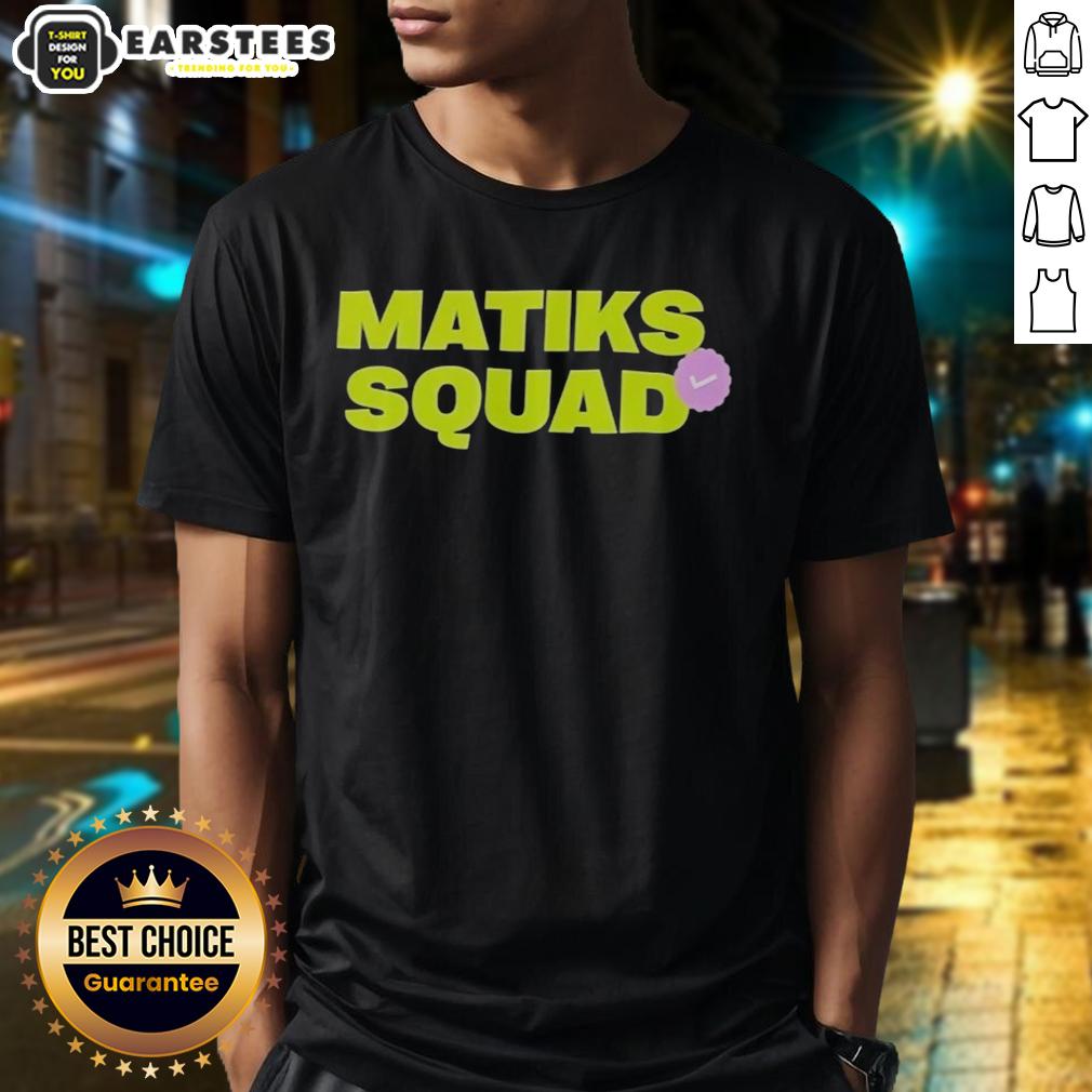 Good Matiks Squad T-Shirt featuring bold graphics and a stylish design, perfect for casual wear and team spirit.