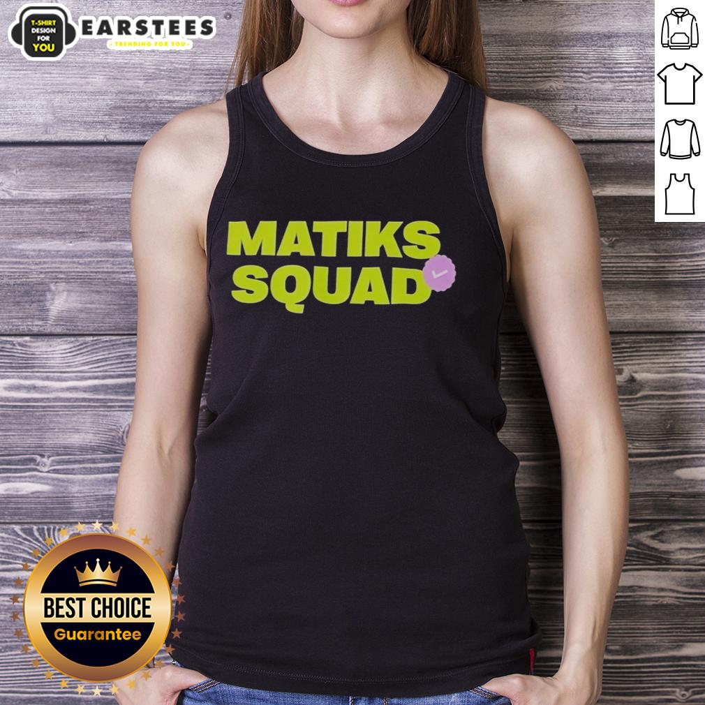 Good Matiks Squad Tank Top featuring a stylish design perfect for workouts and casual wear.