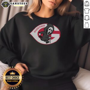 Good Run in Ghostface Cincinnati Reds sweatshirt showcasing a stylish design for fans of the team and horror culture.