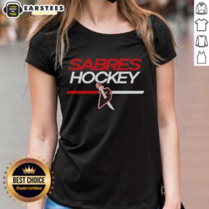 Good Tage Thompson Buffalo Sabres Hockey Ladies Tee featuring team colors and logo, perfect for female fans.