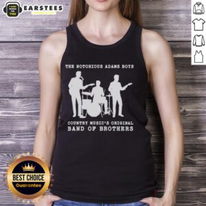 Good The Notorious Adams Boys Country Music silhouette tank top featuring original band of brothers design.