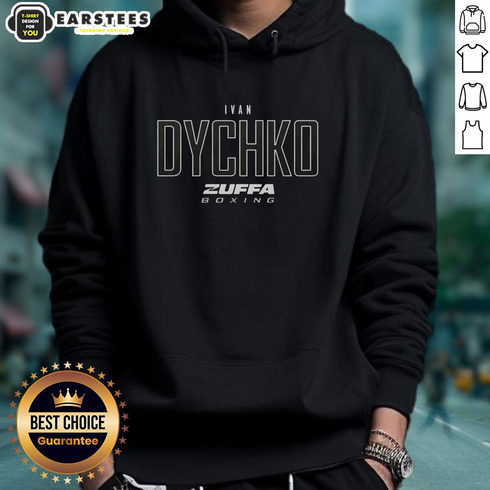 Hot Ivan Dychko in Zuffa Boxing Elite Hoodie, showcasing sportswear style and athleticism in a vibrant setting.