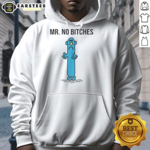 Stylish Hot Mr. Men hoodie featuring Roger Hargreaves' Mr. No Bitches design, perfect for trendy casual wear.