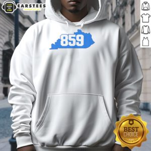 Cozy Nice Bluegrass Area 859 Kentucky hoodie displayed against a rustic backdrop, perfect for casual wear enthusiasts.