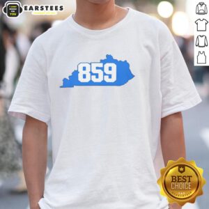 Nice Bluegrass Area 859 Kentucky T-Shirt featuring vibrant bluegrass imagery and a stylish design for local pride.