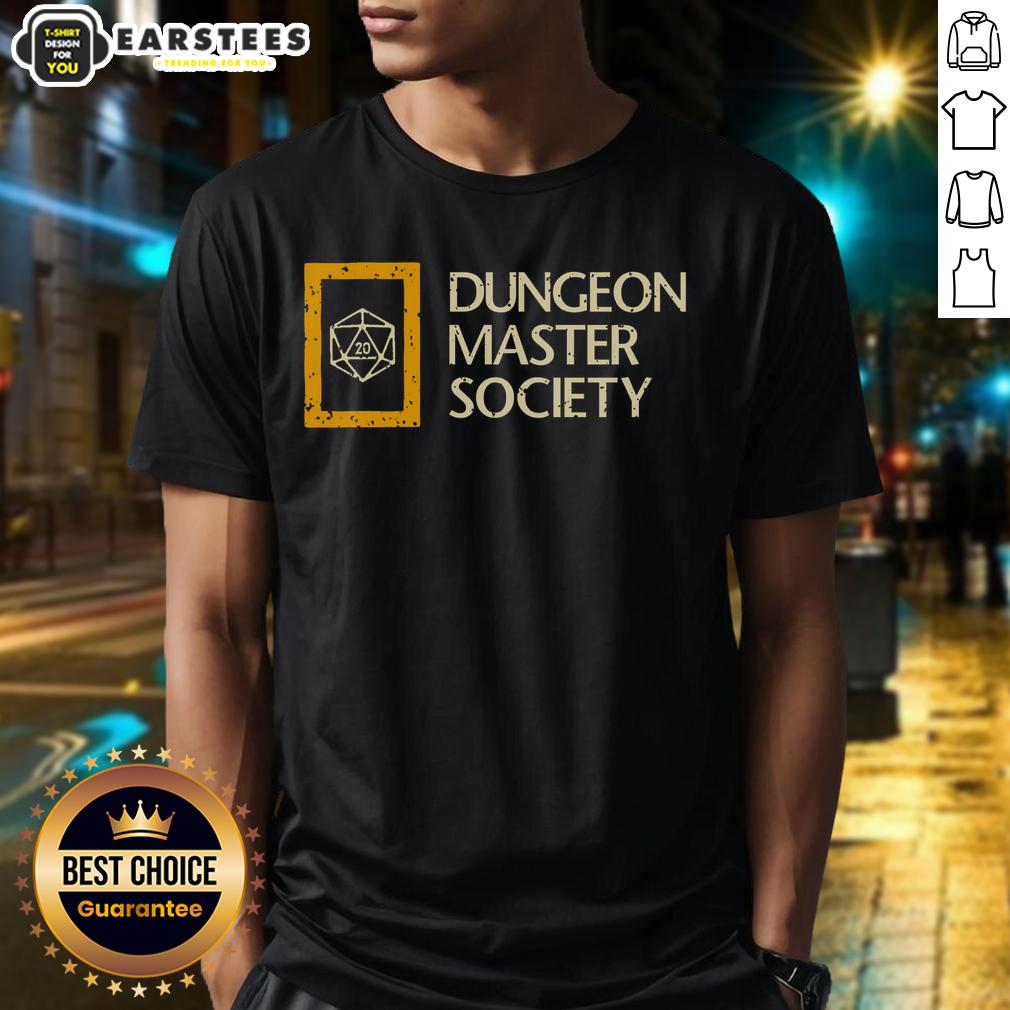 Nice Dungeon Master Society T-Shirt featuring a creative D&D design, perfect for tabletop gaming enthusiasts.