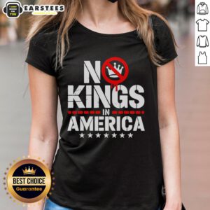Nice Patriotic No Kings in America political ladies tee featuring a bold design perfect for expressing freedom and democracy.