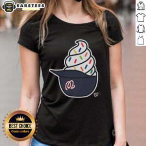 Nice Washington Nationals Ice Cream Ladies Tee featuring a vibrant design perfect for baseball fans and summer wear.