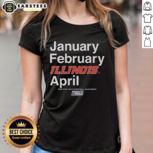 Official Illinois Fighting Illini Ladies Tee for NCAA Men's Basketball Championship March Madness - January to April.