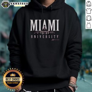 Official Miami University Bell Tower Hoodie featuring iconic campus design, perfect for students and alumni.
