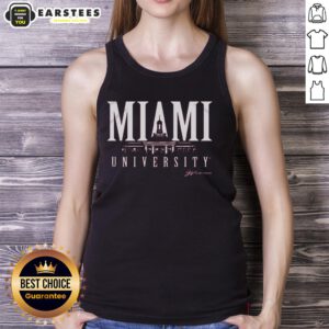 Alt Text: Official Miami University Bell Tower tank top featuring a vibrant design and the iconic bell tower logo.