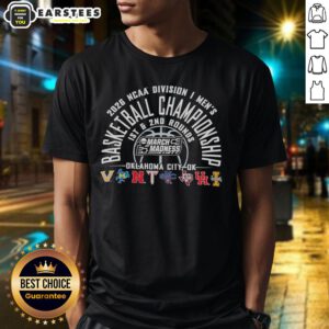 2026 NCAA Division I Men's Basketball Championship T-Shirt featuring Oklahoma City design for 1st and 2nd rounds.